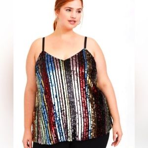 Torrid sequin Sophie chiffon swing tank size 2